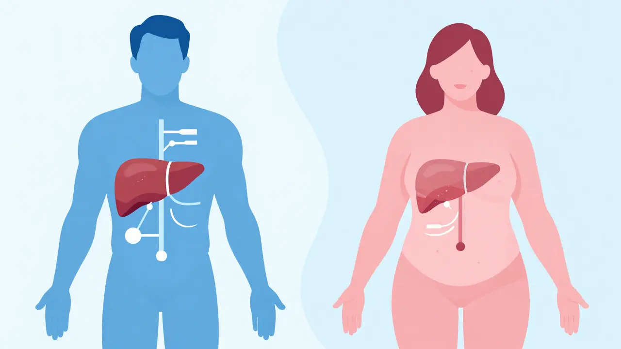 Ilustrace biologických rozdílů v metabolismu alkoholu u mužů a žen
